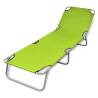 Folding Sun Lounger - Apple Green, Powder-coated Steel