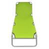 Folding Sun Lounger - Apple Green, Powder-coated Steel