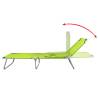 Folding Sun Lounger - Apple Green, Powder-coated Steel