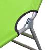 Folding Sun Lounger - Apple Green, Powder-coated Steel