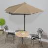 Balcony Parasol with Aluminium Pole Taupe 270x144 cm Half Colour dark taupe Quantity in Package 1 