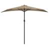 Balcony Parasol with Aluminium Pole - Taupe 270x144 cm Half