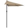 Balcony Parasol with Aluminium Pole - Taupe 270x144 cm Half