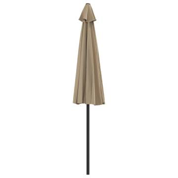 Balcony Parasol with Aluminium Pole - Taupe 270x144 cm Half