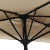 Balcony Parasol with Aluminium Pole - Taupe 270x144 cm Half