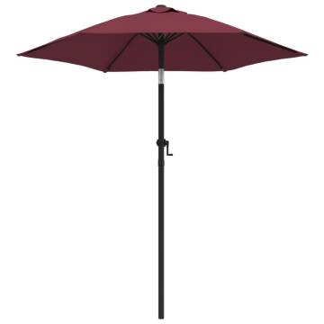 Elegant Burgundy Parasol 200x224 cm - UV Protection | Hipo Market