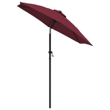 Elegant Burgundy Parasol 200x224 cm - UV Protection | Hipo Market