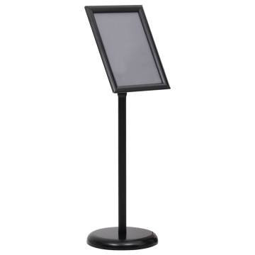 A4 Pedestal Poster Stand - Adjustable Black Aluminium Alloy