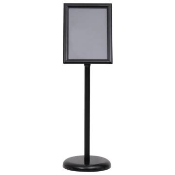 A4 Pedestal Poster Stand - Adjustable Black Aluminium Alloy