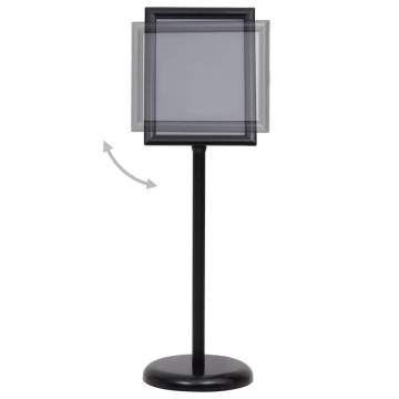 A4 Pedestal Poster Stand - Adjustable Black Aluminium Alloy