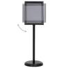 A4 Pedestal Poster Stand - Adjustable Black Aluminium Alloy