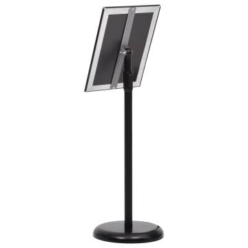 A4 Pedestal Poster Stand - Adjustable Black Aluminium Alloy