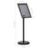 A4 Pedestal Poster Stand - Adjustable Black Aluminium Alloy