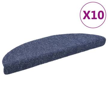 Self-Adhesive Stair Mats - 10 Pcs Blue - 56x17x3 cm