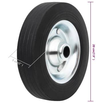 Solid Rubber & Steel Jockey Wheel Ø20x5 cm - Durable & Easy Install