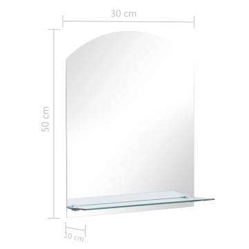 Wall Mirror with Shelf 30x50 cm - Stylish & Durable Design