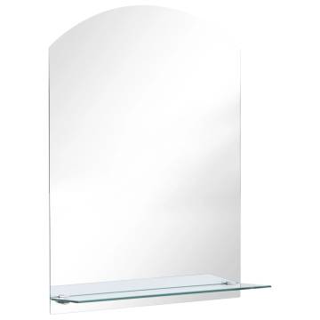 Wall Mirror with Shelf 50x70 cm - Stylish & Durable Decor