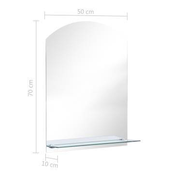 Wall Mirror with Shelf 50x70 cm - Stylish & Durable Decor