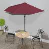 Balcony Parasol with Aluminium Pole Bordeaux Red 270x144x222 cm Half Colour bordeaux red Quantity in Package 1 