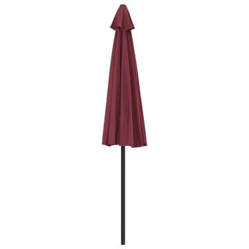 Balcony Parasol with Aluminium Pole - Bordeaux Red, 270 cm