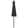 Black Balcony Parasol with Aluminium Pole - 270x144 cm