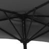 Black Balcony Parasol with Aluminium Pole - 270x144 cm