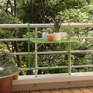 Stylish Green Balcony Table 60x40 cm - Space-Saving Design