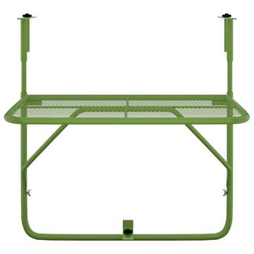 Stylish Green Balcony Table 60x40 cm - Space-Saving Design