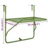 Stylish Green Balcony Table 60x40 cm - Space-Saving Design