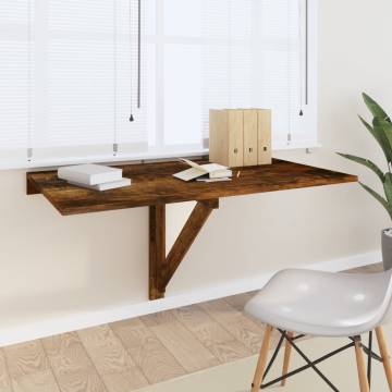 Folding Wall Table Smoked Oak - Space-Saving Design