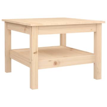 Elegant Solid Wood Pine Coffee Table - 55x55x40 cm