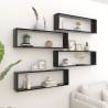 Wall Cube Shelf 4 pcs Black 100x15x30 cm Engineered Wood Colour black Size 100 x 15 x 30 cm Quantity in Package 4 Number of Pieces 1 