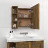 Mirror Cabinet with LED - Smoked Oak 70x16.5x60 cm | HipoMarket