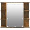 Mirror Cabinet with LED - Smoked Oak 70x16.5x60 cm | HipoMarket