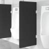 Wall-mounted Urinal Privacy Screen Black - 90x40 cm Tempered Glass