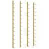 Wall Mounted Gold Iron Wine Rack for 12 Bottles - 2 pcs