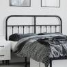 Stylish Black Metal Headboard - 150 cm | Hipomarket UK