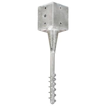 Ground Spikes 6 pcs - Durable Galvanised Steel, Silver