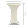 Cream Stretch Standing Table Cover Ø70cm - Set of 2