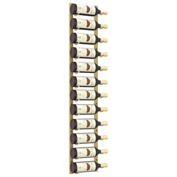 Wall Mounted Wine Rack for 12 Bottles - Gold Iron