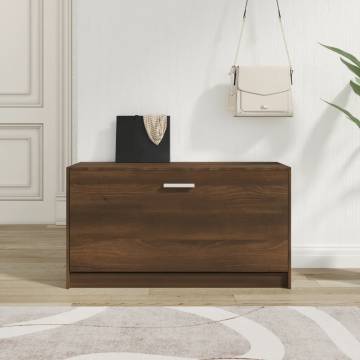 Shoe Bench Brown Oak - Stylish & Practical Storage - 80x24x45 cm