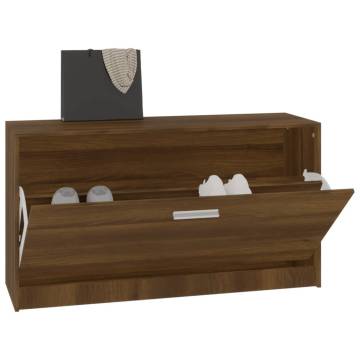 Shoe Bench Brown Oak - Stylish & Practical Storage - 80x24x45 cm