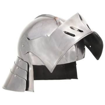 Medieval Knight Helmet Antique Replica LARP Silver Steel