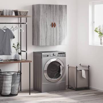 Wall Mounted Cabinet Grey Sonoma - Elegant Storage Solution