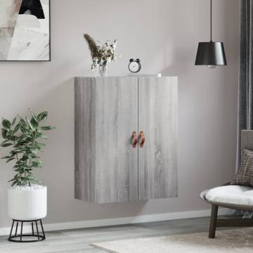 Wall Mounted Cabinet Grey Sonoma - Elegant Storage Solution