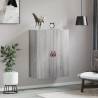 Wall Mounted Cabinet Grey Sonoma - Elegant Storage Solution