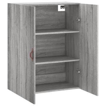 Wall Mounted Cabinet Grey Sonoma - Elegant Storage Solution