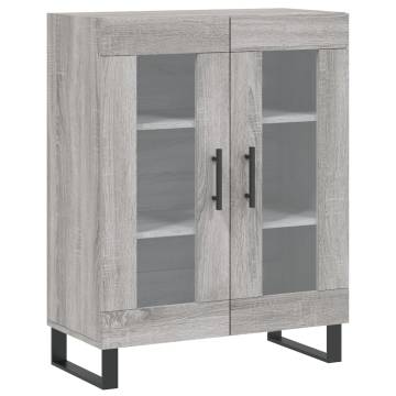 Stylish Grey Sonoma Highboard | Durable Engineered Wood