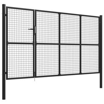 Durable Anthracite Steel Garden Gate 350x150 cm | HipoMarket