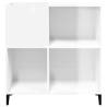 High Gloss White Record Cabinet - Stylish & Practical Storage